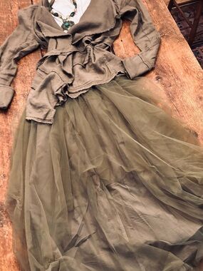 ❌❌❌❌❌❌SOLD SOLD SOLD Free People Olive Open Jacket Sz L.